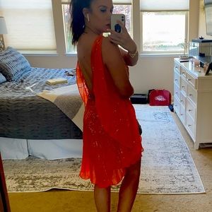 BCBG sequin starburst cocktail dress